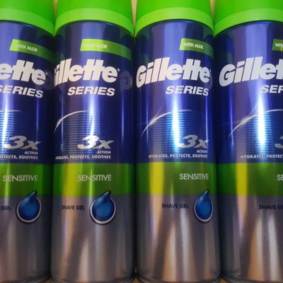 Four cans of gillette's gillette's gillette's gillette's g.