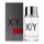 A bottle of Hugo Boss XY 100ml Eau De Toilette EDT for Men stands next to its gray and red packaging, both featuring the product name and logo.