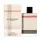 A Burberry London Eau de Parfum for Women 100ml bottle and its box, both adorned with the iconic Burberry check pattern; the bottle holds 100 ml (3.3 fl. oz.) of women's EDP spray, Burberry for Her.