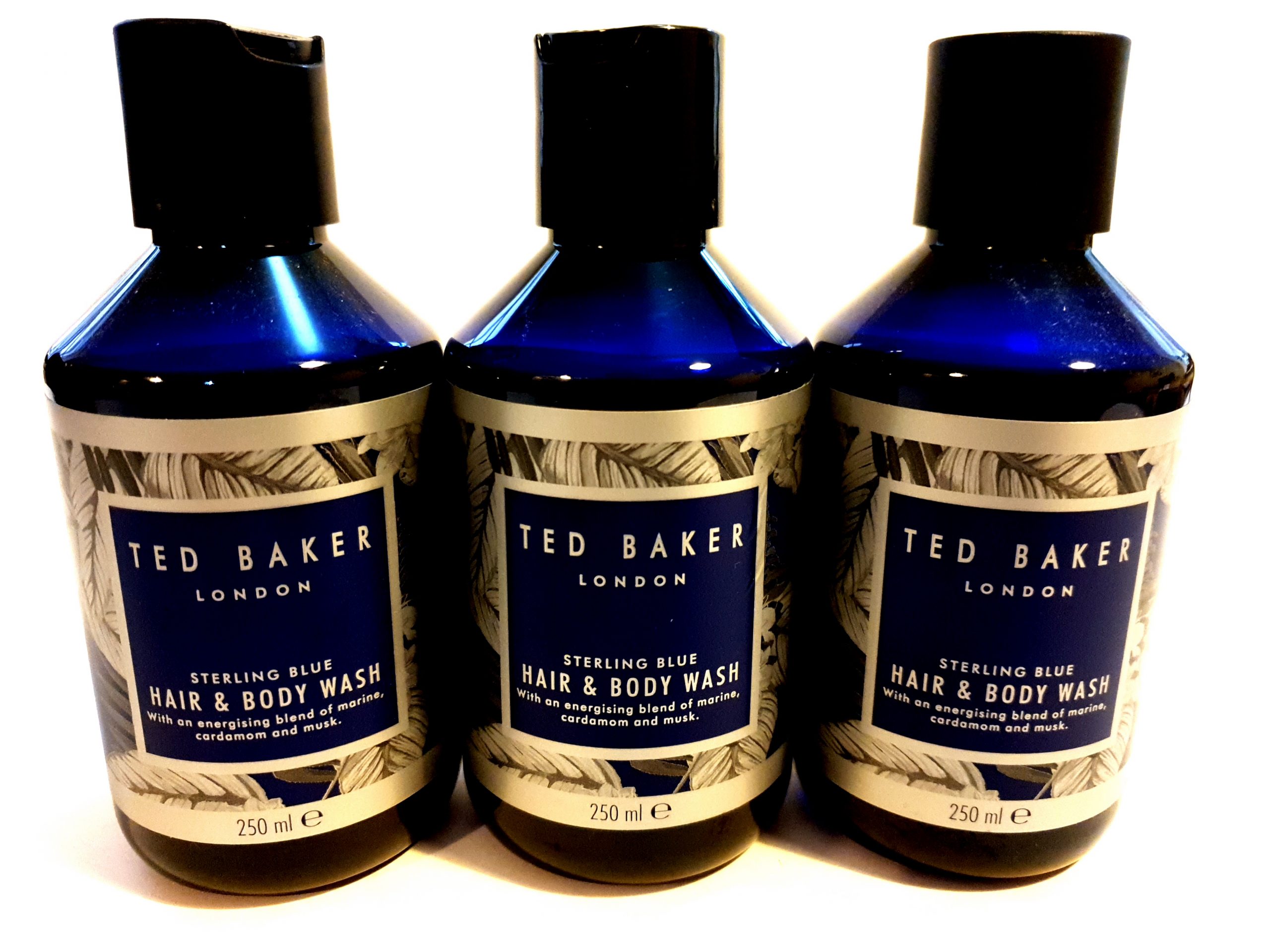 3x Ted Baker Sterling Blue Hair and Body Wash