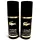Two black cans of L'Homme Lacoste deodorant spray, each with a silver crocodile logo and text, standing upright on a white background.