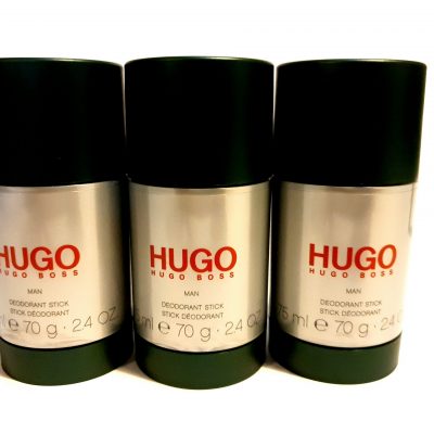 Buy three Hugo Boss deodorant sticks displayed side by side online.