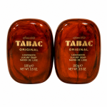 Two bars of Tabac Luxury Soap by Mäurer & Wirtz, each 100 grams, displayed side by side in their box against a white background.