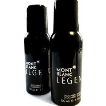 2x Mont Blanc Legend Deodorant Spray, 100ml Travel