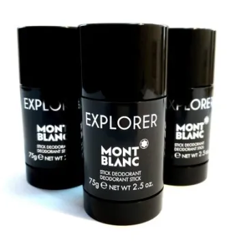 3x Mont Blanc Explorer Deodorant Sticks for Men, 75ml