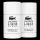 Two Lacoste L.12.12 Blanc Pure Deodorant Sticks for Men, in white with black crocodile logo and text on the front, stand upright side by side.