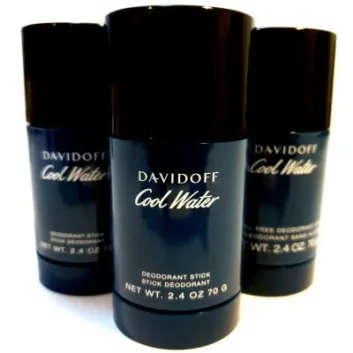 3x Davidoff Cool Water Deodorant Sticks 75ml for Men, Mens Deodorant