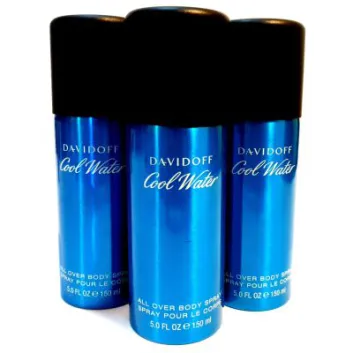 3x Davidoff Cool Water Deodorant 150ml Spray for Men, Mens Deodorant