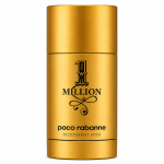 A gold cylindrical Paco Rabanne 1 Million Deodorant Stick, 75ml, set against a white background.