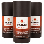 Three Tabac Luxury Deodorant Sticks by Mäurer & Wirtz, each 75 ml, are grouped together.