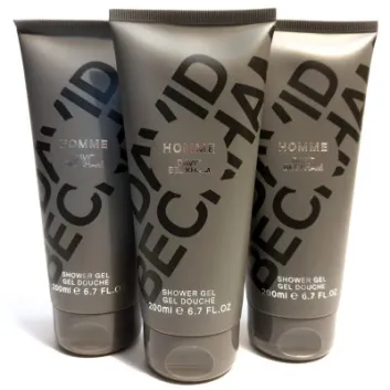 3x David Beckham Homme Shower Gel Body Wash, 200 ml