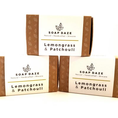 3x Lemongrass & Patchouli Handmade Vegan Soap, 112g, Soap Daze - Image 8
