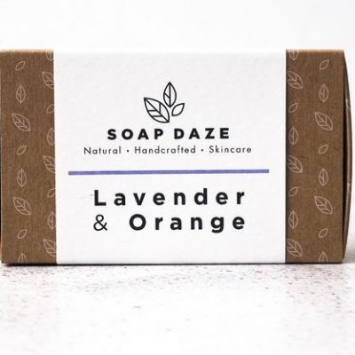 3x Lavender & Orange Handmade Vegan Soap, 112g, Soap Daze bar