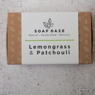 3x Lemongrass & Patchouli Handmade Vegan Soap, 112g, Soap Daze