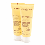 Two yellow tubes of Clarins Hydrating Gentle Foaming Cleanser (2x 125ml), featuring English and French text on the front.