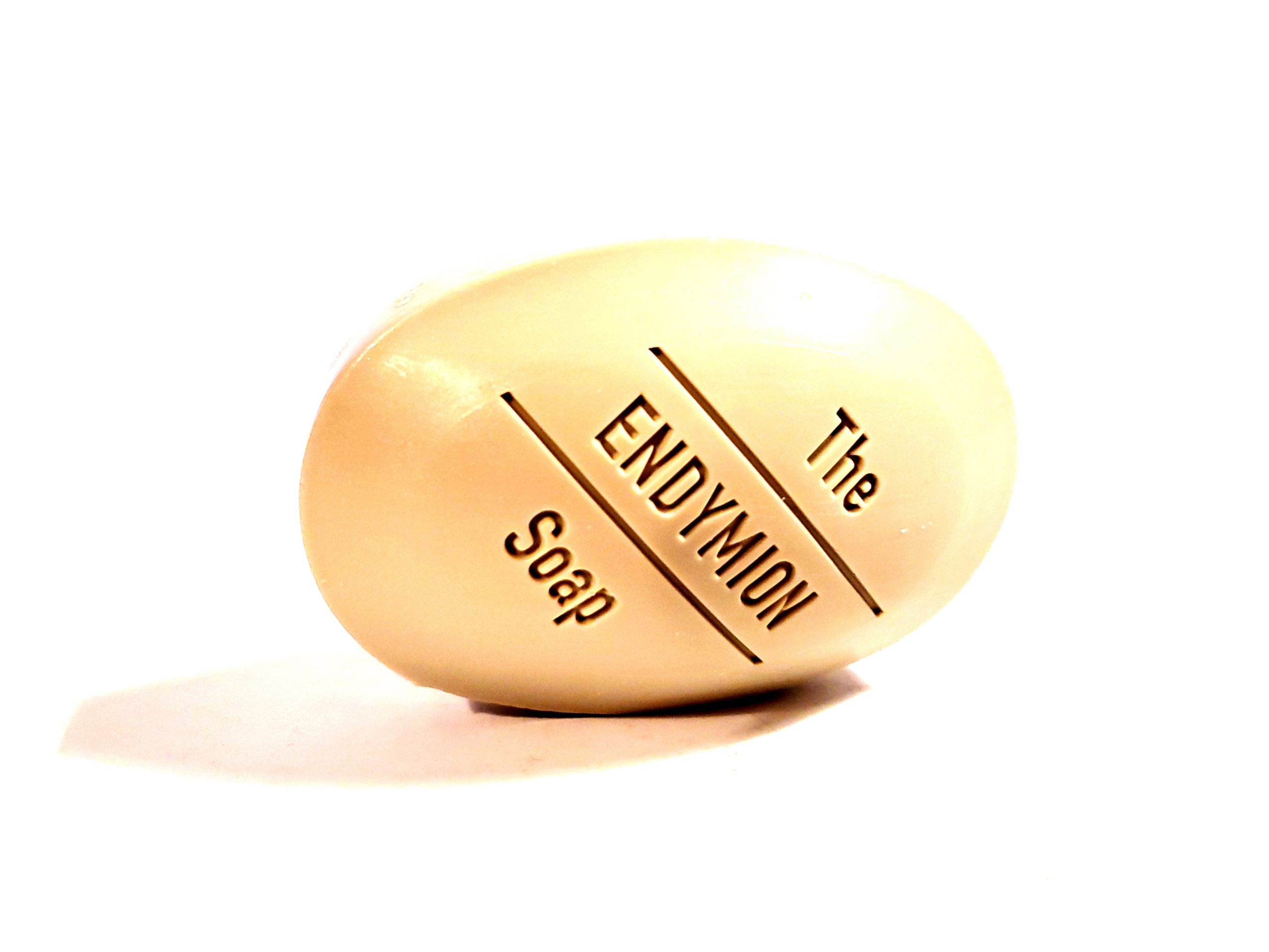 An egg with Penhaligon’s Endymion Triple Milled Soap 150g written on it.