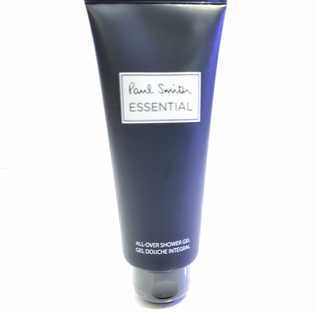 A tube of Paul Smith Essential, 150ml All Over Shower Gel for men body wash on a white background.
