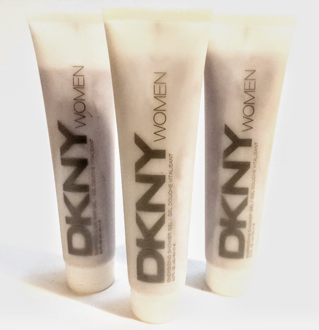 Three tubes of DKNY Women Shower Gel for Women.
