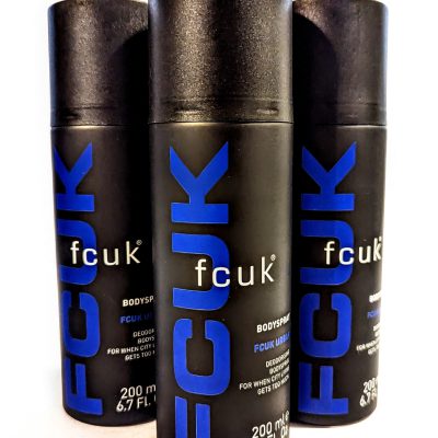3x Fcuk Urban Deodorant Body Spray For Men, 200ml