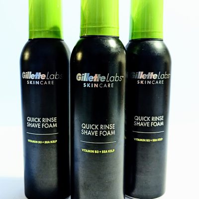 3x Gillette Labs Quick Rinse Shave Foam Vitamin B3 + Sea Kelp, 240ml - Image 1