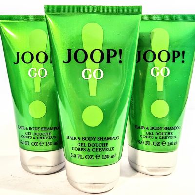 Three tubes of 3x Joop Go Shower Gel Body Wash for Men 150 ml.