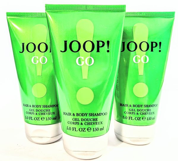 Three tubes of 3x Joop Go Shower Gel Body Wash for Men 150 ml.