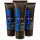 3x Fcuk Urban Hair and Body Wash, 250ml—three black tubes with blue and white text, upright on a white background.