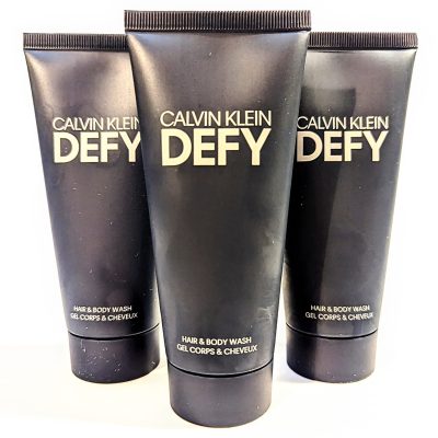 3x Calvin Klein Defy 100ml Shower Gel for Men, Mens Body Wash - Image 1