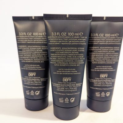 3x Calvin Klein Defy 100ml Shower Gel for Men, Mens Body Wash - Image 4