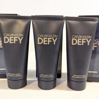 3x Calvin Klein Defy 100ml Shower Gel for Men, Mens Body Wash - Image 2