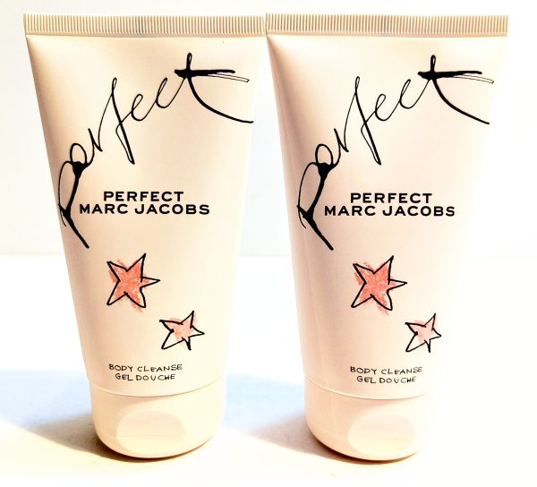 Two marc jacobs perfect body cleanse gel tubes against a white background.