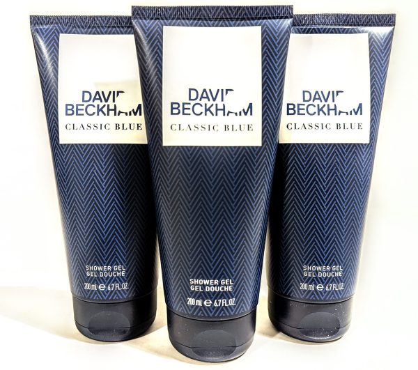 David beckham classic blue body wash.