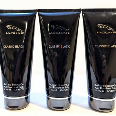 Three tubes of jaguar classic black.