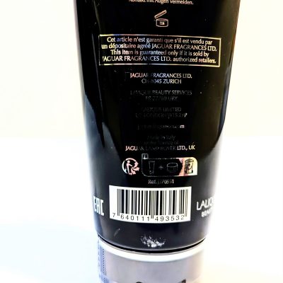 The back of a tube of black body lotion.