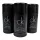 Three black Calvin Klein "ck be" deodorant sticks are arranged closely together against a white background.