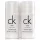 Two sticks of CK One Deodorant for Men, each 75ml, stand side by side against a plain white background.
