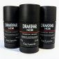 Three black cylindrical deodorant sticks labeled 