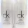 Two sticks of Calvin Klein CK One deodorant, each weighing 2.6 ounces (75 grams), are placed side by side. The packaging is white with simple black text.