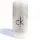 A clear plastic deodorant stick labeled "ck one Calvin Klein" with a net weight of 2.6 oz (75 g) against a white background.