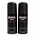 Two cans of Guy Laroche Drakkar Noir Deodorant Spray 3.4oz are positioned side by side against a white background.