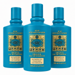 Three bottles of Maurer & Wirtz No 4711 Original Eau De Cologne Shower Gel, each with a 200ml capacity, are positioned side by side against a white background.