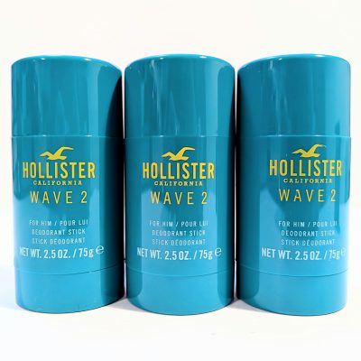 3x Hollister Wave 2 Deodorant Stick for Him, 75ml - Image 3