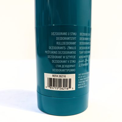 A set of three teal cylindrical Hollister Wave 2 Deodorant Sticks for Him (75ml each) with multilingual labels and a barcode near the bottom.