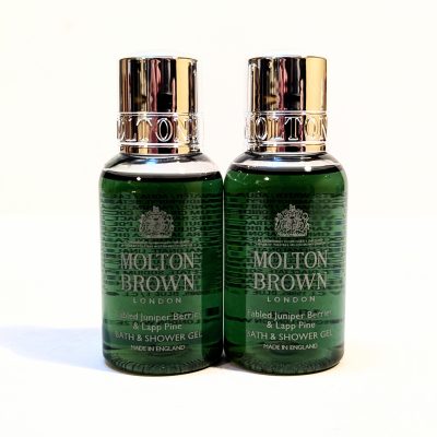 2x Molton Brown Fabled Juniper Berries & Lapp Pine Bath & Shower Gel, 30ml - Image 1