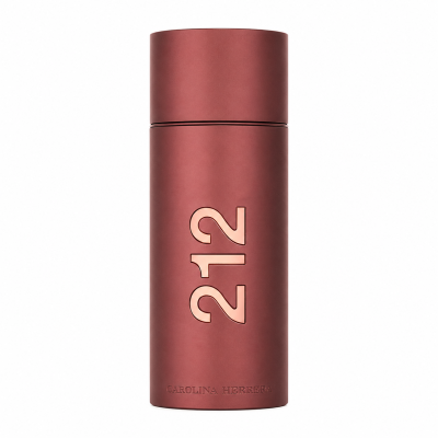 A cylindrical maroon bottle of Carolina Herrera 212 Sexy Men EDT, 100ml Spray, featuring bold gold "212" lettering and "Carolina Herrera" in smaller gold text at the base, displayed against a white background.