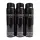 Three black cans of Calvin Klein Eternity for Men body spray, each 5.3 oz, are lined up side by side against a white background.