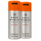 Two silver and orange cans of 2x David Beckham Instinct Sport Deodorant for Men, 150ml each, are placed side by side against a white background.
