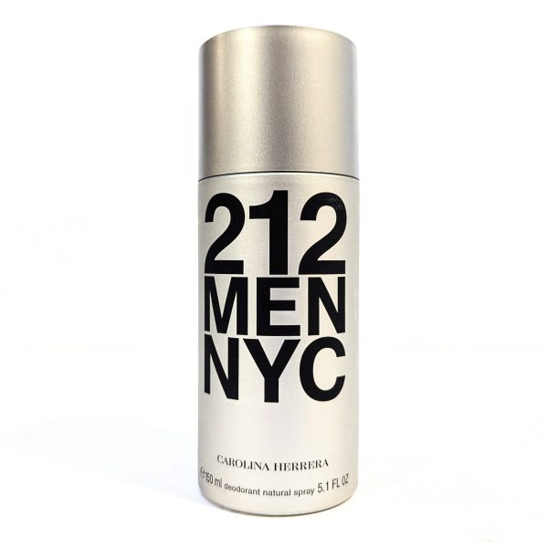 A 150ml Carolina Herrera 212 NYC Men deodorant spray can.