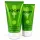 Two green tubes of Joop Go Shower Gel Body Wash for Men, each containing 150 ml, are standing upright on a white surface. The packaging features black and white text along with a prominent exclamation mark design.