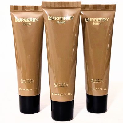 3x Burberry Hero 30ml Shower Gel Body Wash for Men
